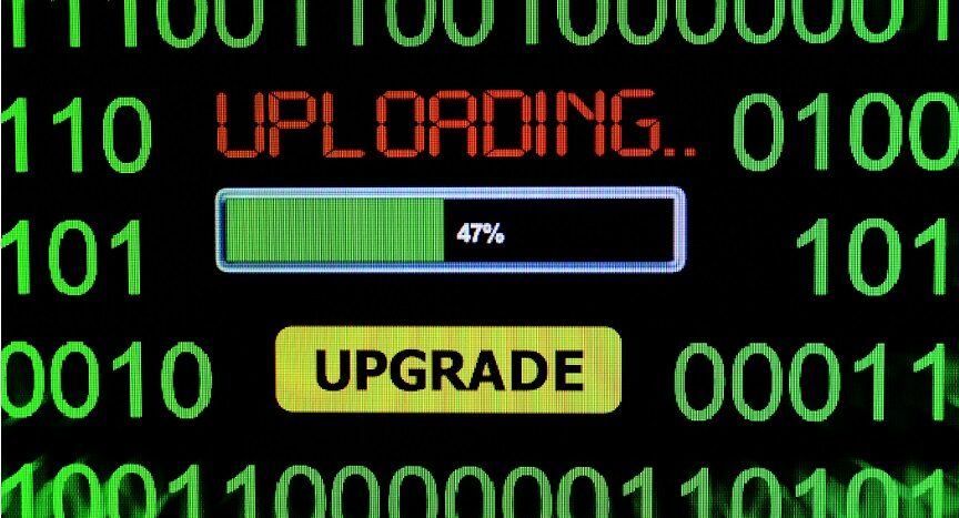 Progress bar for a computer upgrade